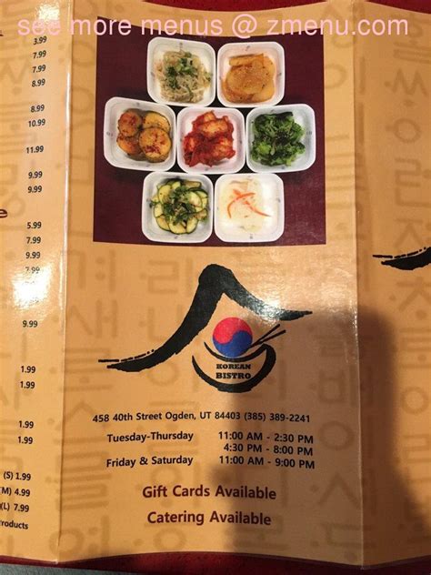 MENU&nearr; Orari. . Kogane korean kitchen menu
